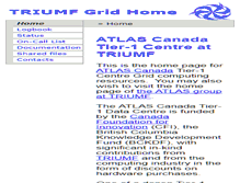 Tablet Screenshot of grid.triumf.ca