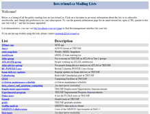 Tablet Screenshot of lists.triumf.ca